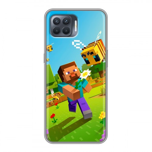 Дизайнерский силиконовый чехол для OPPO Reno4 Lite Майнкрафт Minecraft