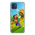 Дизайнерский силиконовый чехол для Samsung Galaxy A03 Майнкрафт Minecraft