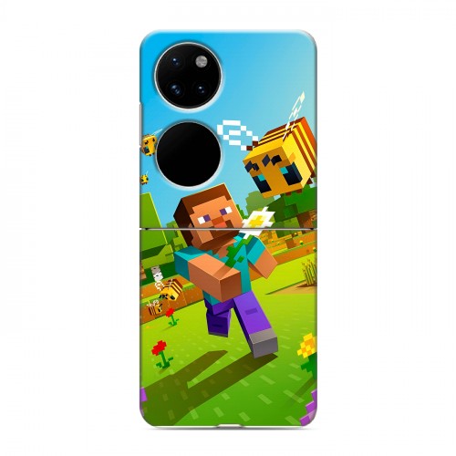 Дизайнерский пластиковый чехол для Huawei P50 Pocket Майнкрафт Minecraft