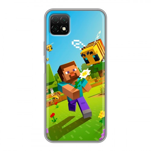 Дизайнерский силиконовый чехол для Wiko T3 Майнкрафт Minecraft