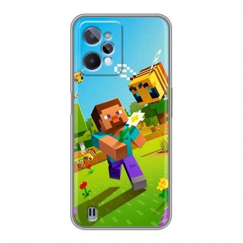 Дизайнерский силиконовый чехол для Realme C31 Майнкрафт Minecraft