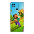 Дизайнерский силиконовый чехол для Xiaomi Redmi 10A Майнкрафт Minecraft
