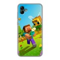 Дизайнерский силиконовый чехол для Samsung Galaxy A04 Майнкрафт Minecraft