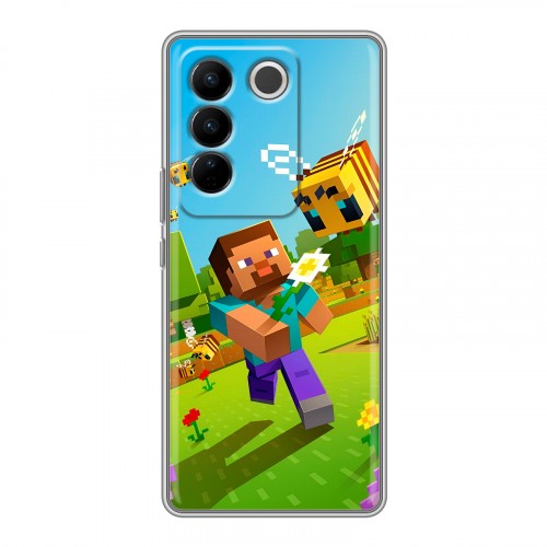 Дизайнерский силиконовый чехол для Vivo V27 Майнкрафт Minecraft