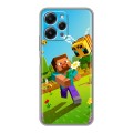 Дизайнерский силиконовый чехол для Xiaomi RedMi 12 Майнкрафт Minecraft