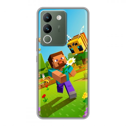 Дизайнерский силиконовый чехол для Vivo V29e Майнкрафт Minecraft