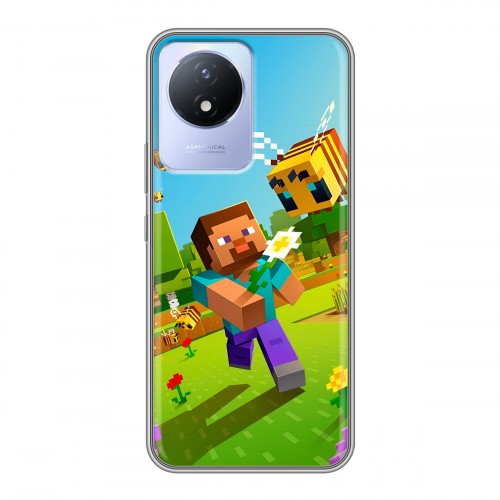 Дизайнерский силиконовый чехол для Vivo Y11 (2023) Майнкрафт Minecraft