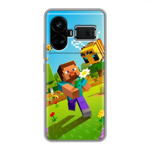 Дизайнерский силиконовый чехол для Realme GT5 Майнкрафт Minecraft