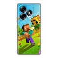 Дизайнерский силиконовый чехол для Itel S23 Plus Майнкрафт Minecraft