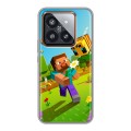 Дизайнерский силиконовый чехол для Xiaomi 14 Pro Майнкрафт Minecraft