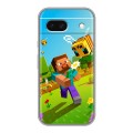 Дизайнерский силиконовый чехол для Google Pixel 8a Майнкрафт Minecraft