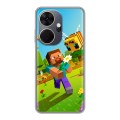Дизайнерский силиконовый чехол для Itel P55 Plus Майнкрафт Minecraft