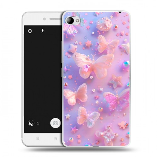 Дизайнерский пластиковый чехол для Lenovo S90 Бабочки