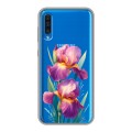 Полупрозрачный дизайнерский пластиковый чехол для Samsung Galaxy A50 Цветы орхидеи