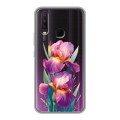 Полупрозрачный дизайнерский силиконовый чехол для Vivo Y17 Цветы орхидеи