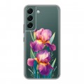 Полупрозрачный дизайнерский пластиковый чехол для Samsung Galaxy S22 Цветы орхидеи
