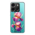 Полупрозрачный дизайнерский силиконовый чехол для Infinix Smart 7 Цветы орхидеи