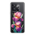 Полупрозрачный дизайнерский пластиковый чехол для OnePlus 10T Цветы орхидеи