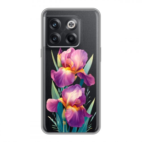 Полупрозрачный дизайнерский пластиковый чехол для OnePlus 10T Цветы орхидеи