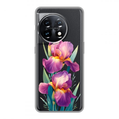 Полупрозрачный дизайнерский пластиковый чехол для OnePlus 11 Цветы орхидеи
