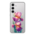 Полупрозрачный дизайнерский пластиковый чехол для Samsung Galaxy S24 Цветы орхидеи