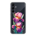 Полупрозрачный дизайнерский пластиковый чехол для Samsung Galaxy A35 Цветы орхидеи