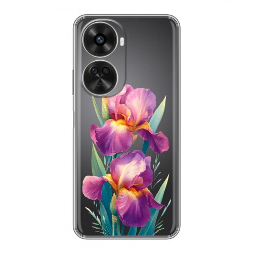 Полупрозрачный дизайнерский пластиковый чехол для Huawei Nova 11 SE Цветы орхидеи