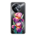 Полупрозрачный дизайнерский пластиковый чехол для Itel S24 Цветы орхидеи