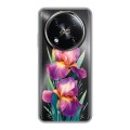 Полупрозрачный дизайнерский пластиковый чехол для Itel RS4 Цветы орхидеи