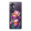 Полупрозрачный дизайнерский пластиковый чехол для OPPO A60 Цветы орхидеи