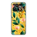 Полупрозрачный дизайнерский силиконовый чехол для Xiaomi Poco C40 Цветы паттерн