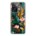 Полупрозрачный дизайнерский пластиковый чехол для OPPO A57s Цветы паттерн