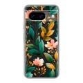 Полупрозрачный дизайнерский пластиковый чехол для Google Pixel 8 Цветы паттерн