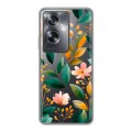 Полупрозрачный дизайнерский пластиковый чехол для OnePlus Nord N30 SE 5G Цветы паттерн