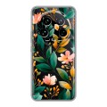 Полупрозрачный дизайнерский пластиковый чехол для Xiaomi 14 Ultra Цветы паттерн