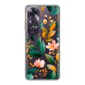 Полупрозрачный дизайнерский пластиковый чехол для OPPO A60 Цветы паттерн