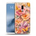 Полупрозрачный дизайнерский пластиковый чехол для Meizu 16th Plus Цветы и бабочки