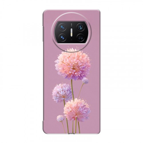 Полупрозрачный дизайнерский пластиковый чехол для Huawei Mate X3 Цветы