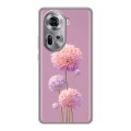 Полупрозрачный дизайнерский пластиковый чехол для OPPO Reno 11 Цветы