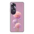 Полупрозрачный дизайнерский пластиковый чехол для OPPO A60 Цветы