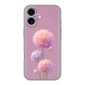 Полупрозрачный дизайнерский пластиковый чехол для Iphone 16 Plus Цветы