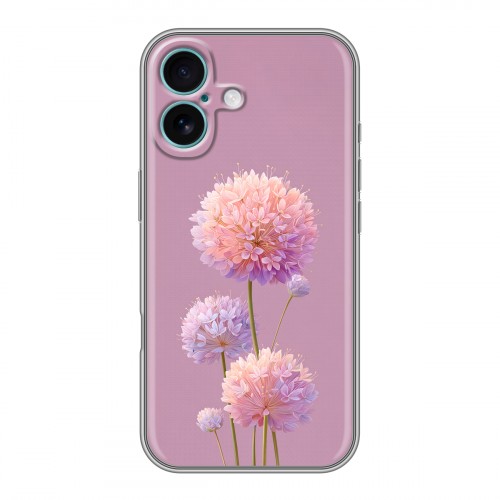 Полупрозрачный дизайнерский пластиковый чехол для Iphone 16 Plus Цветы