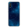 Полупрозрачный дизайнерский силиконовый чехол для Xiaomi RedMi 9A Космос звезды