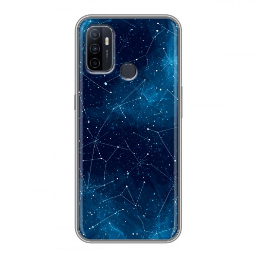 Полупрозрачный дизайнерский силиконовый чехол для OPPO A53 Космос звезды