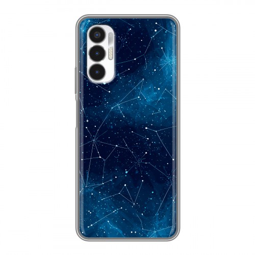 Полупрозрачный дизайнерский пластиковый чехол для Tecno Pova 3 Космос звезды
