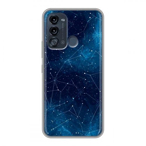 Полупрозрачный дизайнерский силиконовый чехол для Itel Vision 3 Космос звезды