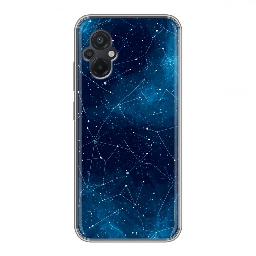 Полупрозрачный дизайнерский силиконовый чехол для Xiaomi Poco M5 Космос звезды