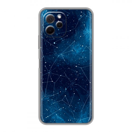 Полупрозрачный дизайнерский пластиковый чехол для Huawei Nova Y61 Космос звезды