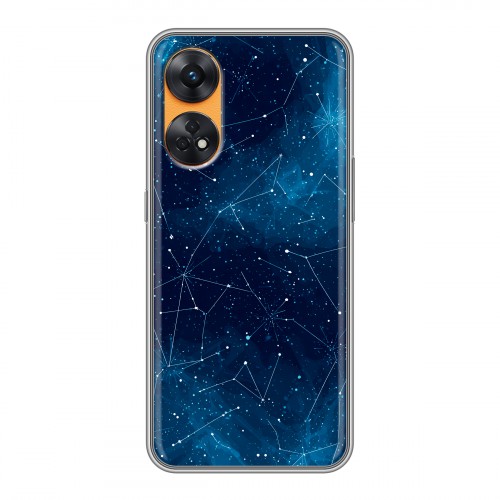 Полупрозрачный дизайнерский пластиковый чехол для OPPO Reno8 T Космос звезды