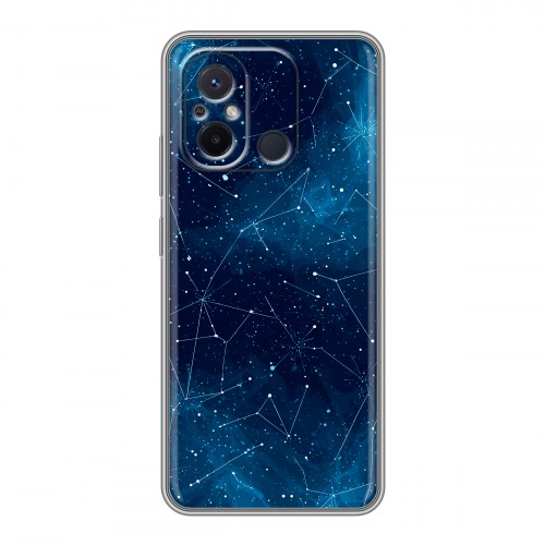 Полупрозрачный дизайнерский пластиковый чехол для Xiaomi RedMi 12C Космос звезды